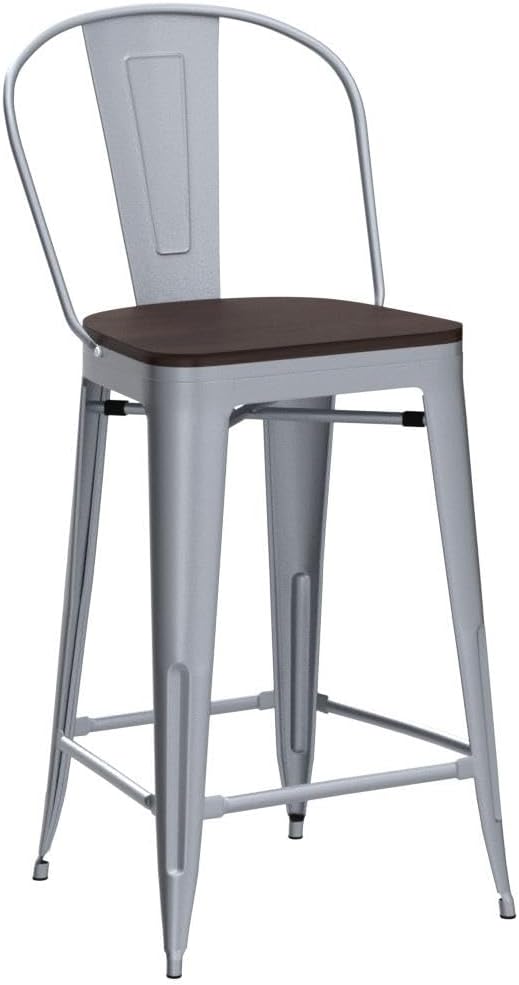 Aklaus Metal Bar Stools Set of 4