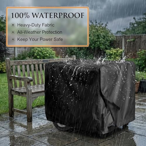Heavy-Duty Generator Cover for Predator 9000 2019-pr, Water Resistant Outdoor Protective Dust Rain Snow Cover for Portable Generators