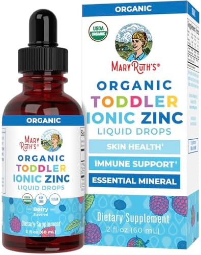 MaryRuth's Organic Toddler Zinc Liquid Drops, Berry Flavor, Vegan, 2 Fl Oz