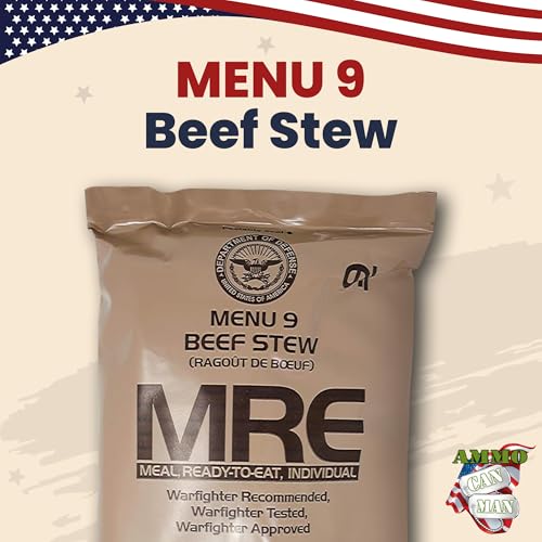 MRE Emergency Food Rations - Military Surplus, Assorted Flavors, 4-Pack | MRE Rations - Military Surplus Emergency Food, Assorted Flavors