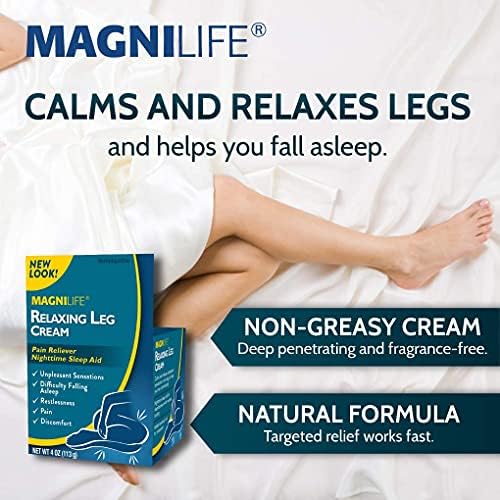 MagniLife Relaxing Legs Sublingual Tablets, 125 Count, Quick-Dissolving Homeopathic Pain Reliever & Nighttime Sleep Aid, Helps Calm Restless Legs, Discomfort & Sleepless Tossing