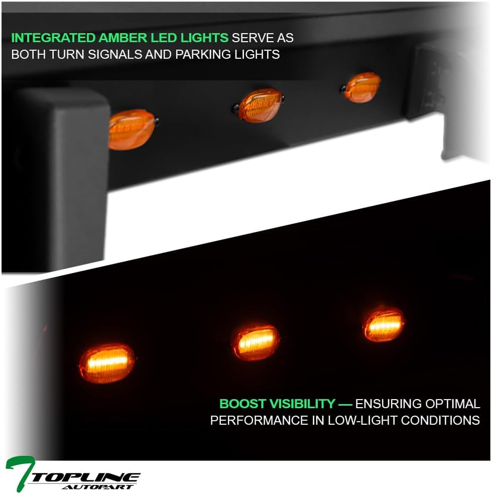 7422446042025 Compatible with 2022-2024 Toyota Tundra Double (Extended) Cab Matte Black Steel Modular LED Drop Step Side Nerf Bars