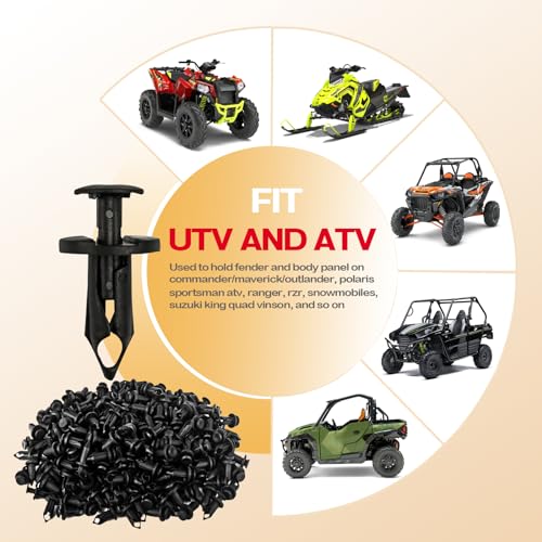 UNIGT 150pcs ATV UTV Body Fastener Rivets Push Pins 8mm