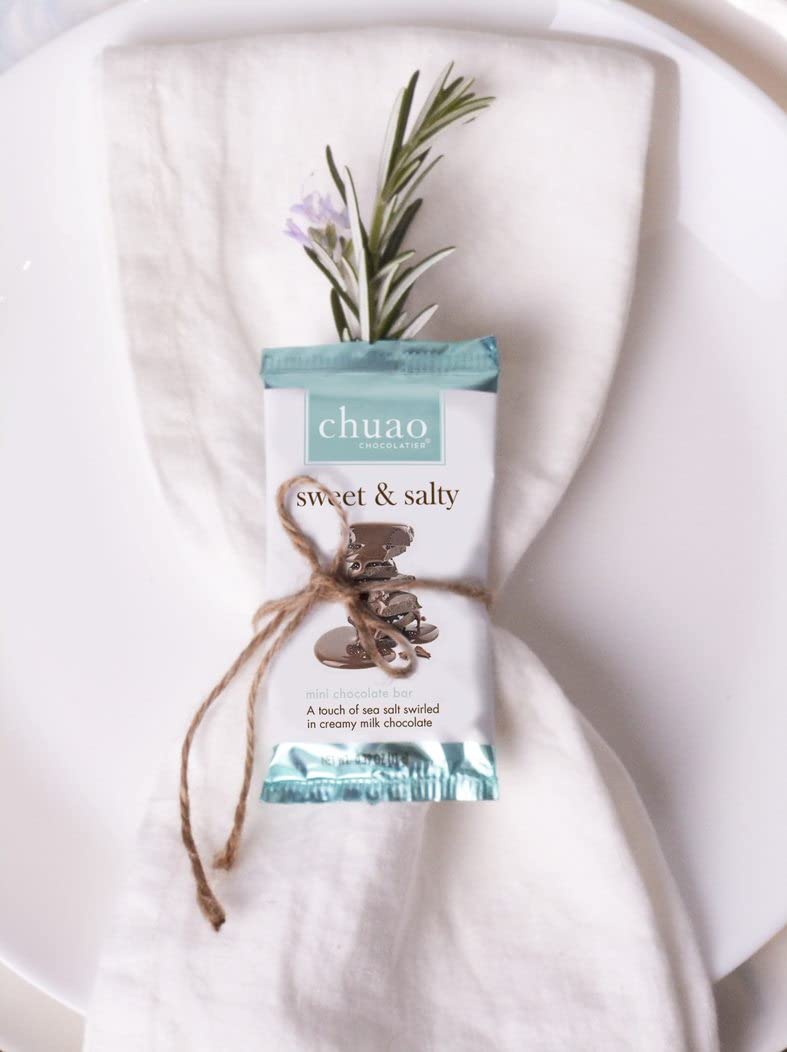 Chuao Chocolatier Salted Chocolate Crunch Dark Chocolate Mini Gourmet Chocolate Bar, 24-Ct. (0.39 oz. each)
