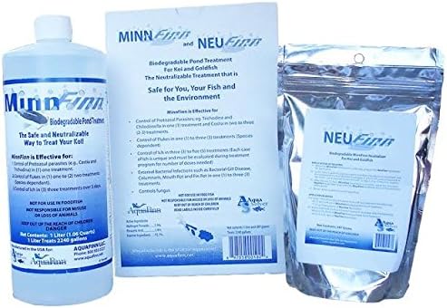 MinnFinn Max - Commercial Strength Treatment for Koi and Goldfish Diseases (1 Liter)