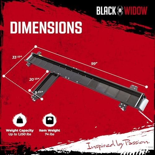 Black Widow Motorcycle Dolly Extra-Long for Cruisers Choppers 1,250 lb Cap