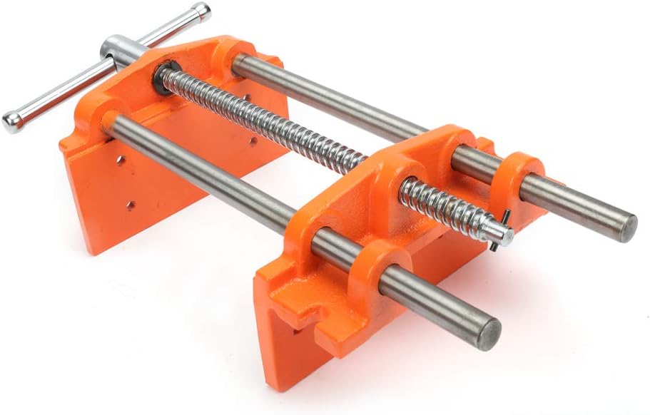 Pony Jorgensen 27091 Medium Duty Woodworker's Vise, Orange, Grey, 9-Inch By 7-Inch | 7" Jaw Width, 9" Maximum Opening, Bench Vice for Medium Duty Home