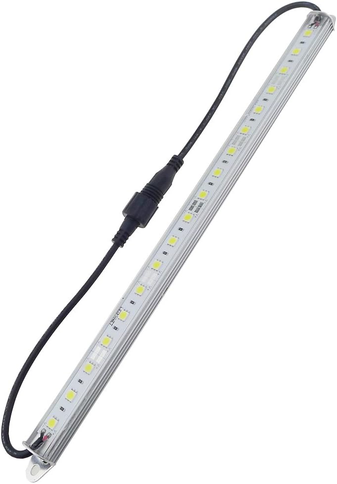 12" Blue 460nm LED Aquarium Fish Tank Light SMD5050 Waterproof IP67 | 18LEDs Aluminum LED Lighting 12V DC Grow Plant Light Bar Marine Reef Aquariums Lighs (No Adapter and Dimmer)