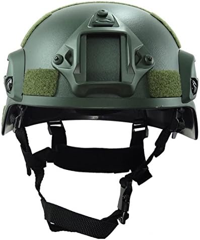 Tactical Airsoft Paintball MICH 2000 Helmet with Side Rail & NVG Mount