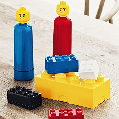Room Copenhagen LEGO Mini Box 4 Knobs Blue - Versatile Small Storage Box for Snacks, Jewellery, Hair Accessories, Souvenirs & More - Dishwasher Safe, 46 x 46 x 43 mm