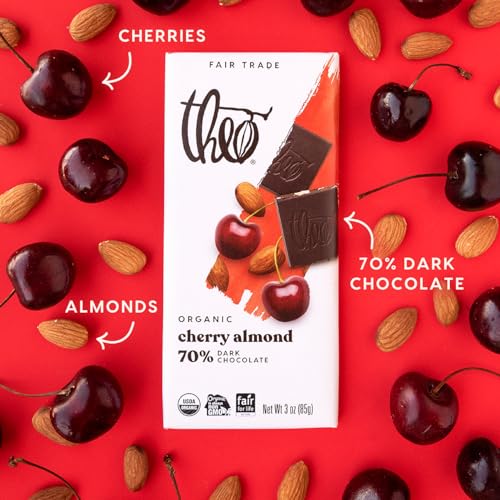 Theo Mint Organic Dark Chocolate Bar, 70% Cacao, 1 Bar | Vegan, Fair Trade