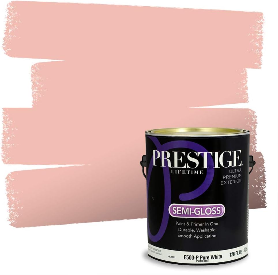 PRESTIGE Paints Exterior Paint and Primer In One, 1-Gallon, Satin, Comparable Match of Sherwin Williams* Real Red*