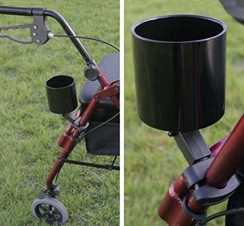 Kroozie Deluxe Bike Bottle Holder – Universal, Stainless Steel Bike Cup Holder for Handlebars – For Vertical or Angled Bars & Drinks up to 48 Oz. – Stroller, Cruiser, & Ebike Accessories