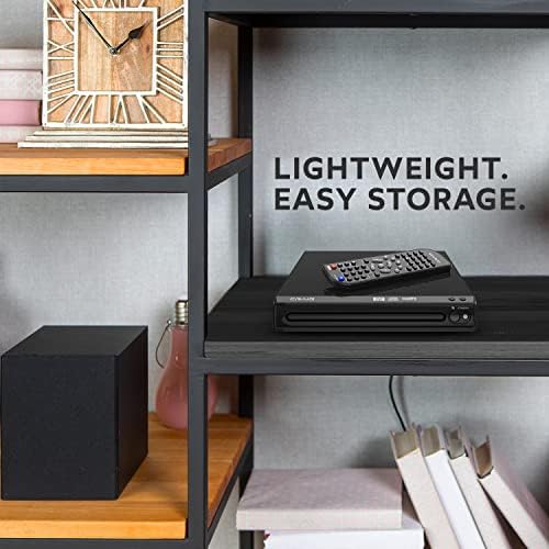 Craig CVD401A Compact HDMI DVD Player with Remote in Black | Compatible with DVD-R/DVD-RW/JPEG/CD-R/CD-R/CD | Progressive Scan | Up-Convert to 1080p |