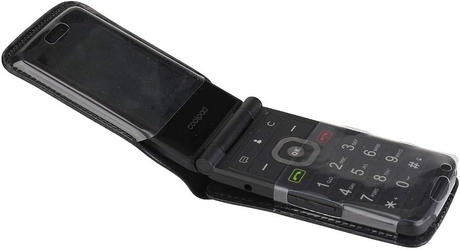 BELTRON Fitted Leather Case for Coolpad Snap 3312A Flip Phone (Boost Mobile, Sprint, T-Mobile, Virgin Mobile) Features: Rotating Belt Clip