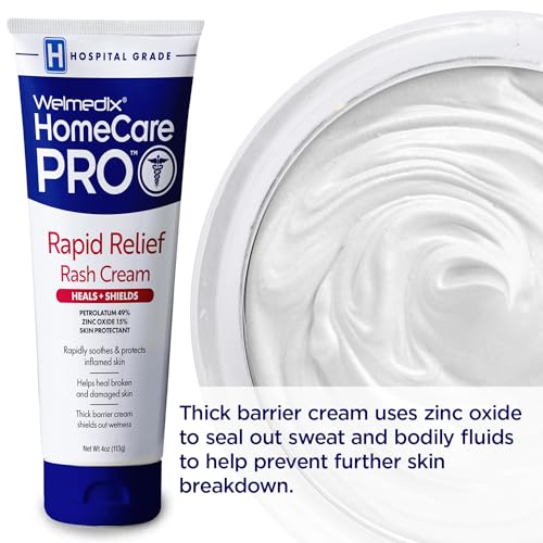 Welmedix Adult Diaper Rash Cream - Maximum Strength Zinc Oxide Cream | Moisturizing Skin Barrier - Fragile Skin Protection Ointment - Diaper Rash Cream for Adults - 4oz Tube