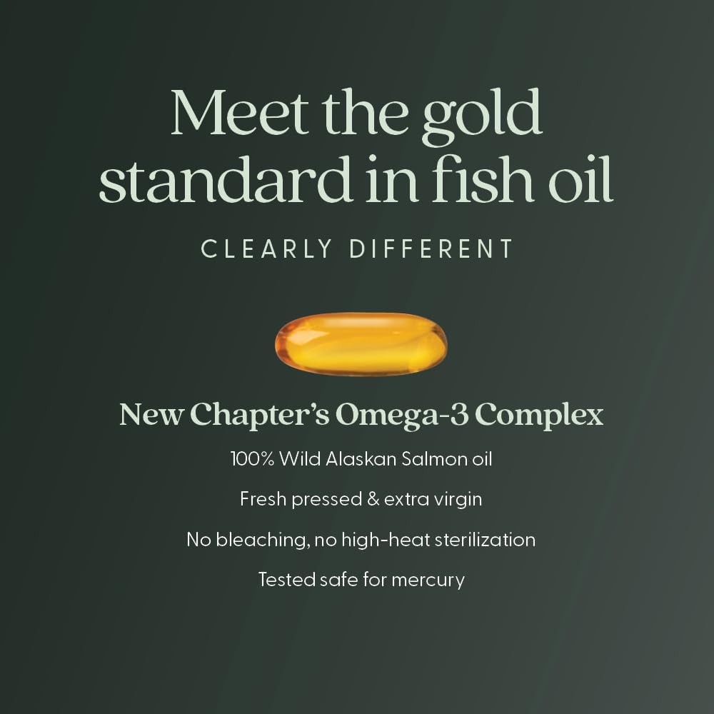 New Chapter Omega-3 Complex Fish Oil Supplement, 30 Count