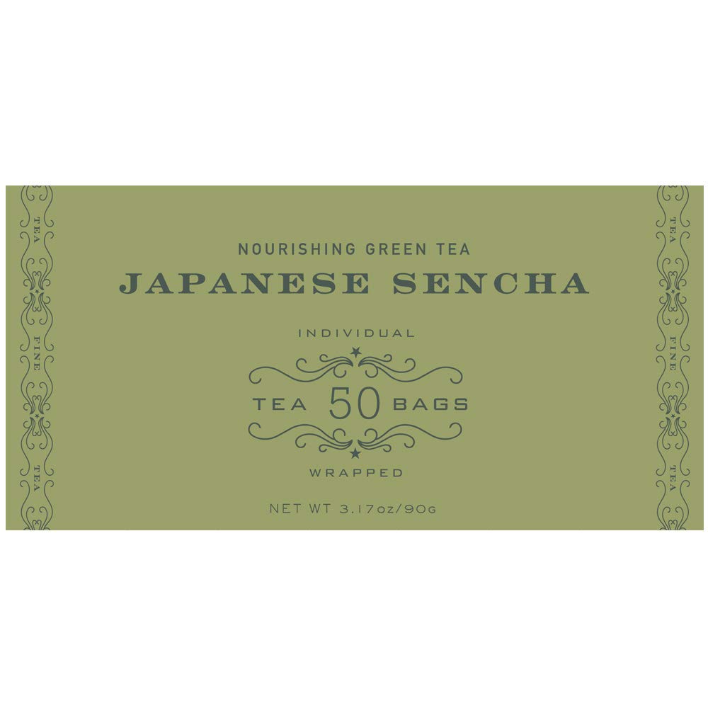 Harney & Sons Japanese Sencha Green Tea, 50 Tea Bags | Japanese Sencha green tea with a light, delicate flavor. Contains caffeine.