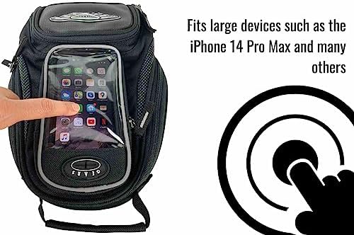 Neptune Magnetic Motorcycle Tank Bag | Water Resistant, UV-treated, Lightweight, and Secure Luggage Bag that Includes Rain Cover