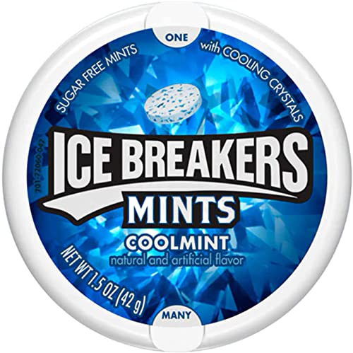 ICE BREAKERS Coolmint Sugar Free Mints Tins, 1.5 oz (8 Count)