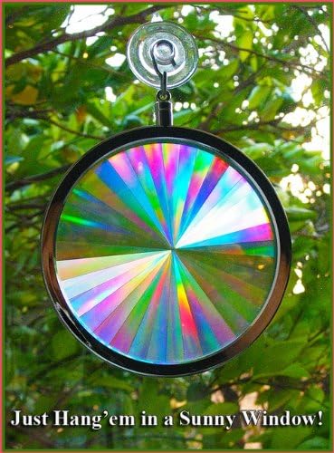 Rainbow Symphony- Rainbow Prism Suncatcher for Window, Crystal Pattern, Includes a Bonus Rainbow on Board Sun Catcher, Made in USA