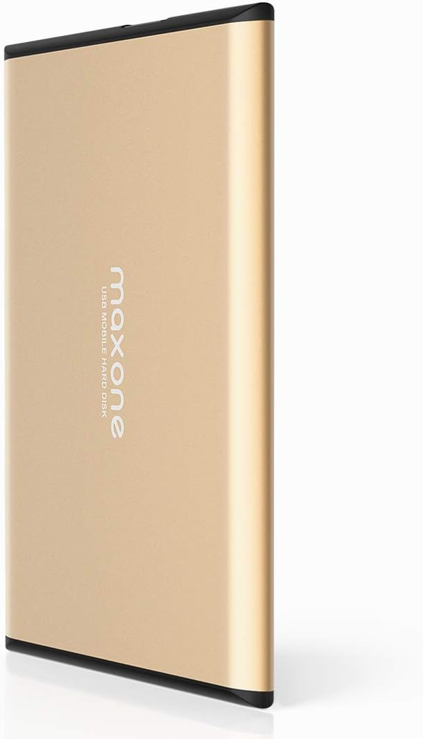 Maxone 1TB Ultra Slim Portable External Hard Drive HDD USB 3.0 Compatible | with PC, Laptop, Charcoal Grey