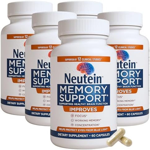 Brain Supplements for Memory and Focus (60 Capsules) | Brain Health Supplements for Adults & Seniors - Plant-Based Brain Booster for Mental Clarity & Brain Fog, Made in USA