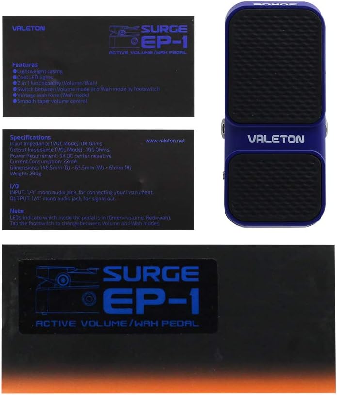 Valeton Surge EP-1 Mini Wah/ Active Volume Pedal