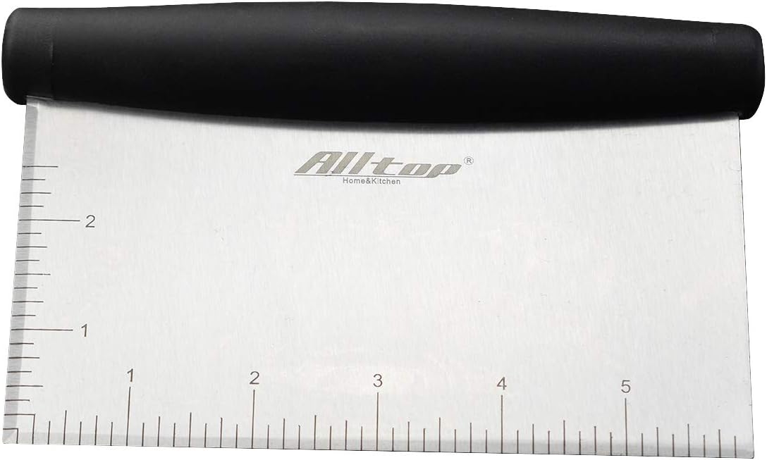 ALLTOP Bowl Spatula & Bench Scraper, Flexible Plastic Multipurpose Kitchen Pastry Cutter Tool