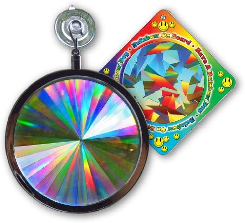 Rainbow Symphony- Rainbow Prism Suncatcher for Window, Crystal Pattern, Includes a Bonus Rainbow on Board Sun Catcher, Made in USA