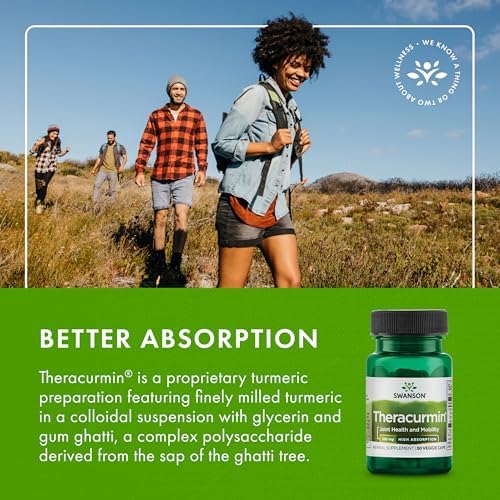 Swanson Theracurmin - Herbal Supplement Supporting Joint Health & Mobility - Formulated for High Absorption - (30 Capsules, 100mg Each)