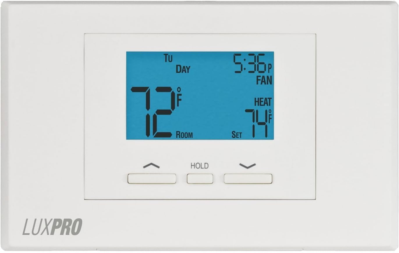 P521U Programmable 5-2 Day Thermostat for Home Use; 2 Heat, 1 Cool