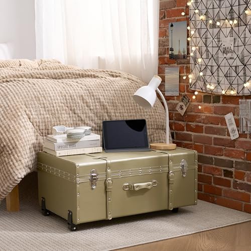 DormCo Texture® Brand Trunk - Glitter Gold 29"L x 20"W x 14"H