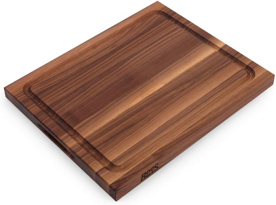 John Boos BBQ Series Rectangular Wooden Walnut Cutting Board, 3-Pack