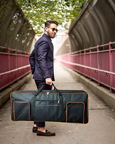 Ruibo 61 Key Keyboard Gig Bag Case,Portable Durable Keyboard Piano Waterproof 600D Oxford Cloth with 10mm Cotton Padded Case Gig Bag 40"x16"x6"