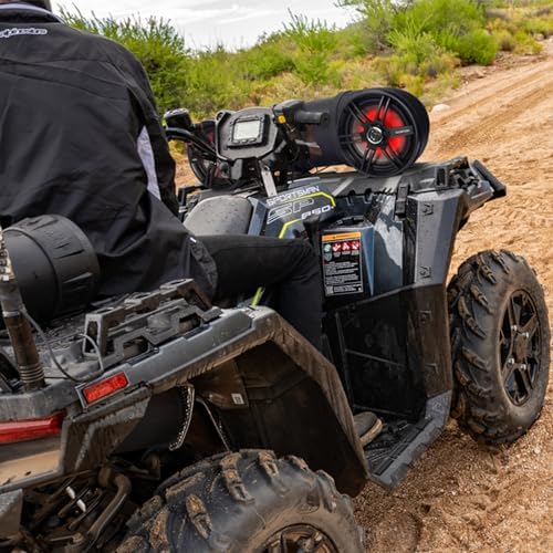 Sound Storm Laboratories BTB6L ATV UTV Sound System - 6.5 Inch Speakers, 1 Inch Tweeters, Full Range, IPX5 Weatherproof, Bluetooth, Built-in Amplifier