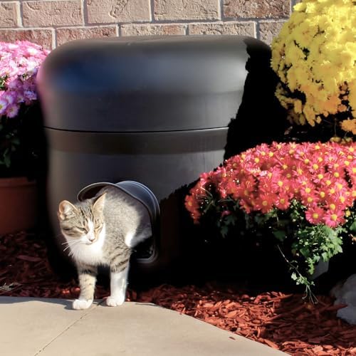 The Kitty Tube Outdoor Insulated Cat House-Feral Option with Straw