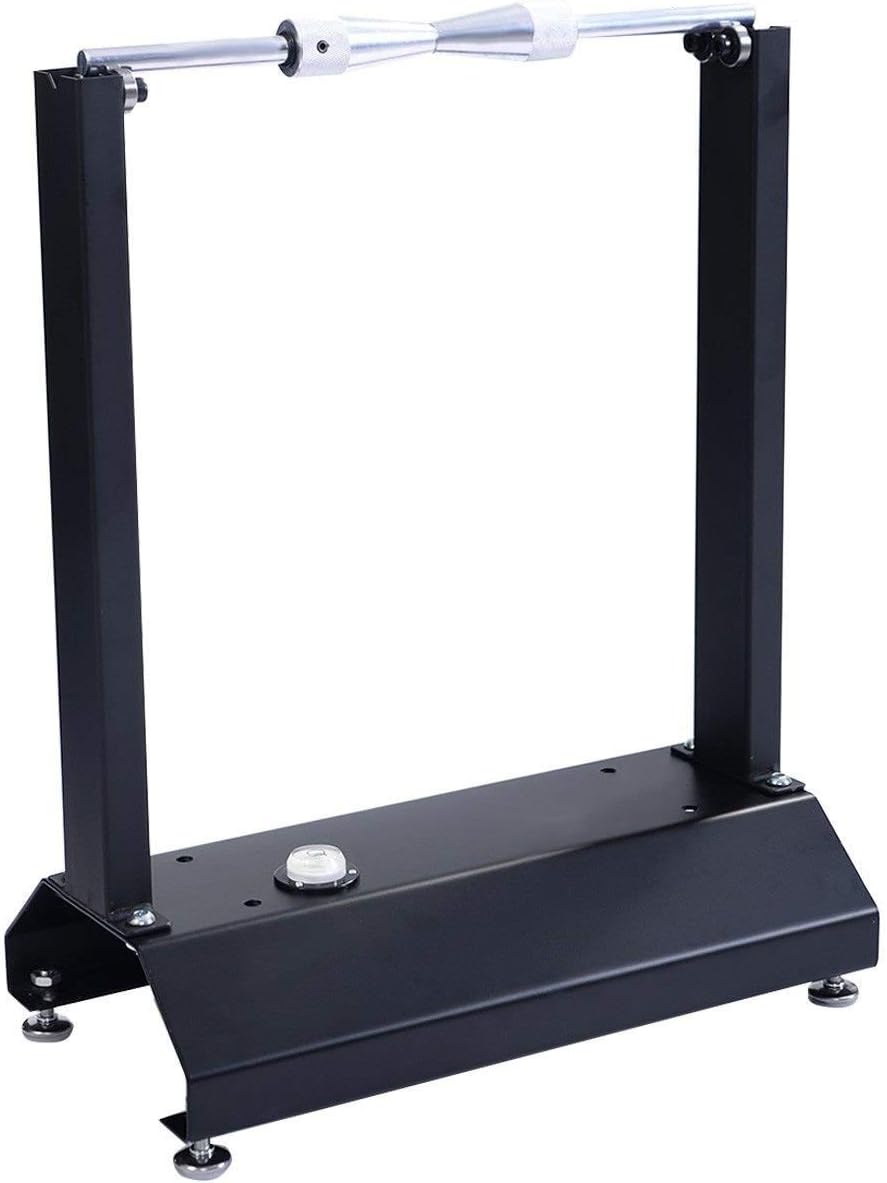 GOFLAME Motorcycle Bike Rim Tire Wheel Balancing and Truing Stand Spin Static, 16”×8 3/5”×20”, Black