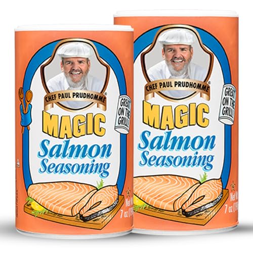 Chef Paul Prudhomme's Salmon Magic Seasoning, With Herbs & Spices, Seafood for Cooking, Fish Blend, Kosher & Halal Certified, 7 oz, 3-Pack