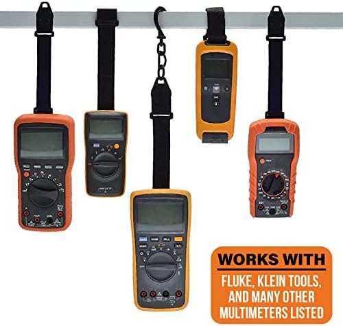 Universal Multimeter Magnet, Hook, and Clip Hanging Strap Kit | Works with Most Multitesters Including Fluke and Klein Tool Meters