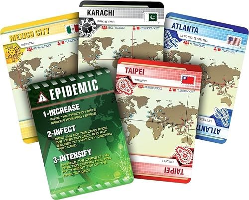 Pandemic Board Game - Cooperative Strategy for Adults & Families, Stop Global Disease Outbreaks, Adult Board Games, Teamwork & Strategy