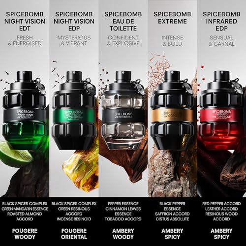 Viktor&Rolf Spicebomb Eau de Toilette - Gourmand Cologne for Men | Fragrance with Cinnamon, Black Pepper & Tobacco Accord - Long Lasting - Warm Mens Scent Perfect for Cool Nights