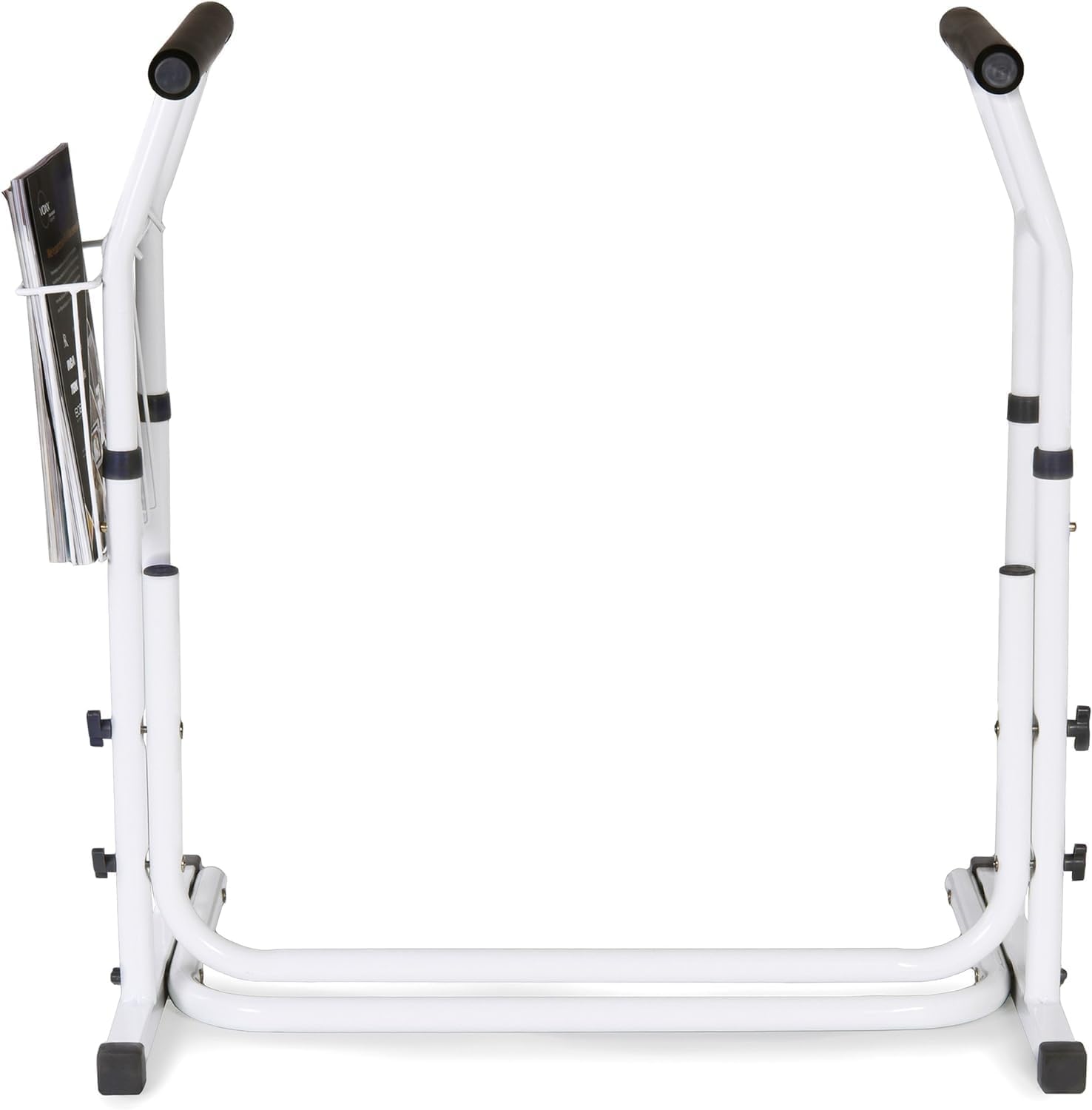 FSA/HSA Eligible, Vaunn Medical Bathroom Patented Height Adjustable Height Toilet Rail Grab Bar and Commode Safety Frame Handle
