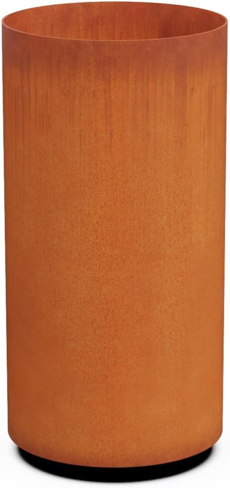 Plantercraft Large Round Planters for Outdoor Plants - 24 Inch Corten Steel Planter for Patio