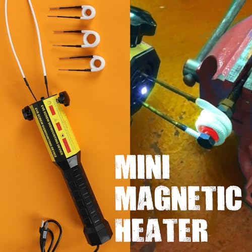 Magnetic Induction Heater Kit, 1000W 110V Hand Held Heater for Rusty Screw Removing, Automotive Flameless Heater with 4 Coils and Portable Storage Box