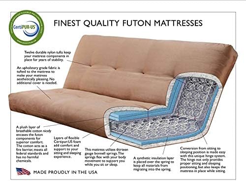 Leather 6000 Series Futon Mattresses Vertical Innerspring Full Size (Java)