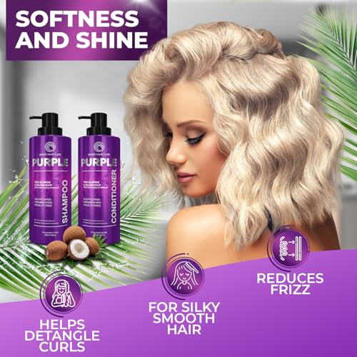 Moroccan Argan Oil Shampoo and Conditioner Set - Sulfate Free, Anti Frizz Hydrating Care for Women - Deep Moisturizing Treatment for Color, Keratin Treated, Curly, Damaged and Dry Hair