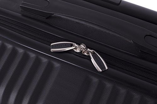 Rockland Berlin Hardside 3 Piece Expandable Spinner Wheel Luggage Set, (20"/24"/28"), Black