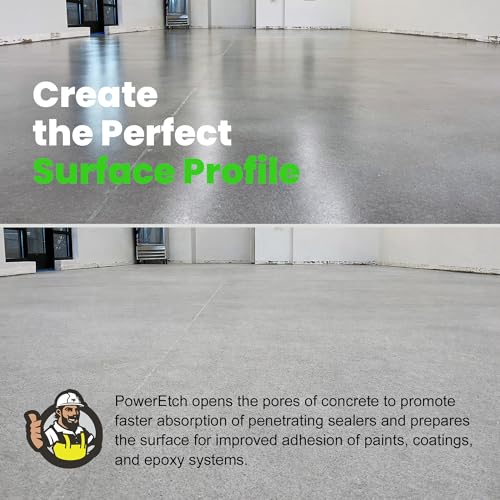 PowerEtch Acid-Free Concrete Etcher & Cleaner – Opens Pores, Boosts Porosity & Improves Adhesion for Sealers, Paints