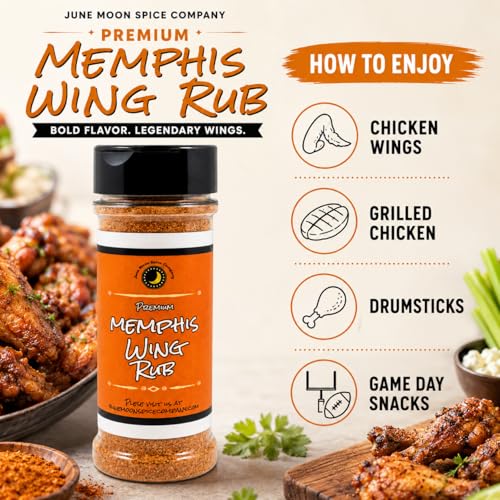 Memphis Chicken Wing Seasoning | Southern Dry Rub | Large Shaker